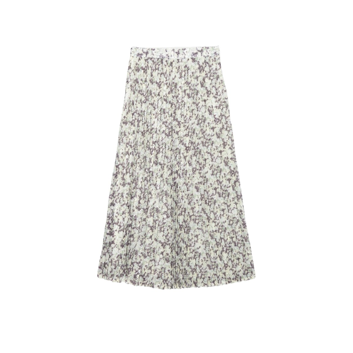 Jupe motif camouflage broderies sequins amande, IKKS