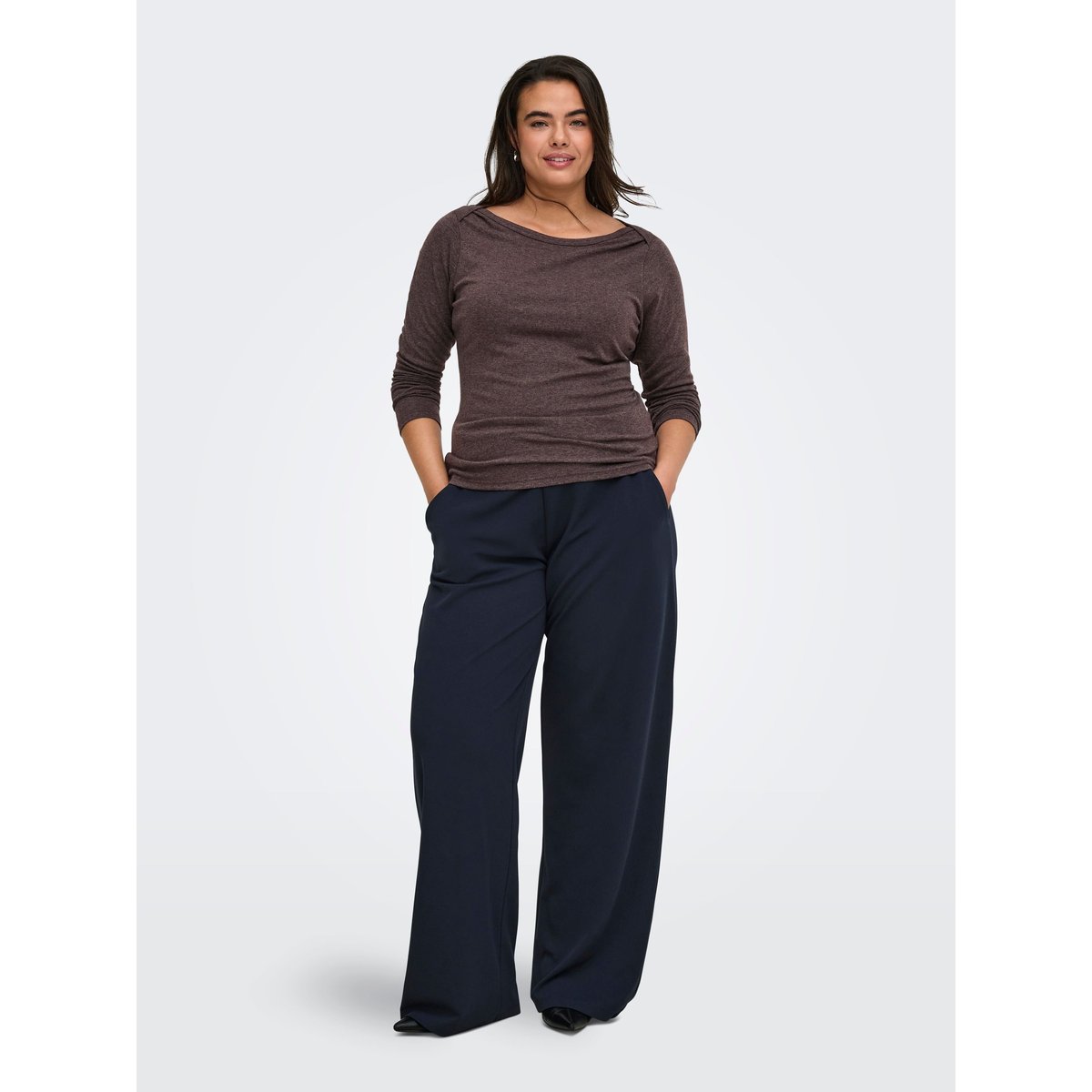 Top marron - coffee bean 1, ONLY CARMAKOMA