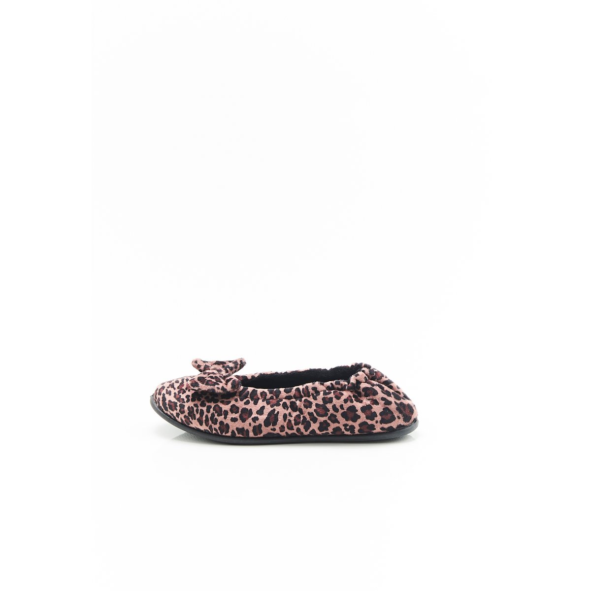 Chaussons en velours beige animalier, DAMART