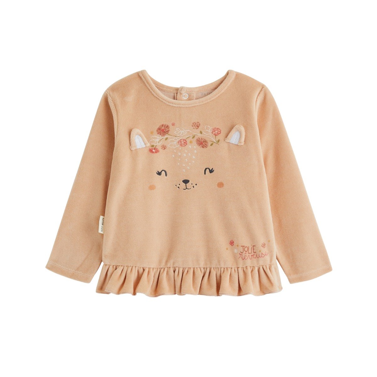 Pyjama enfant 2 pièces en velours Petite Rêveuse rose, PETIT BEGUIN