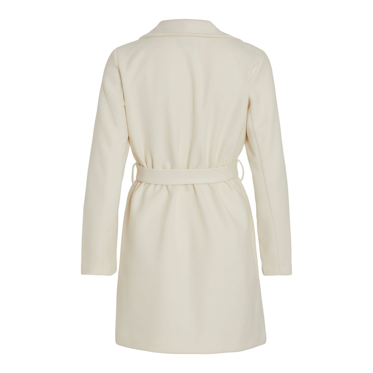 Manteau col italien à nouer birch, VILA