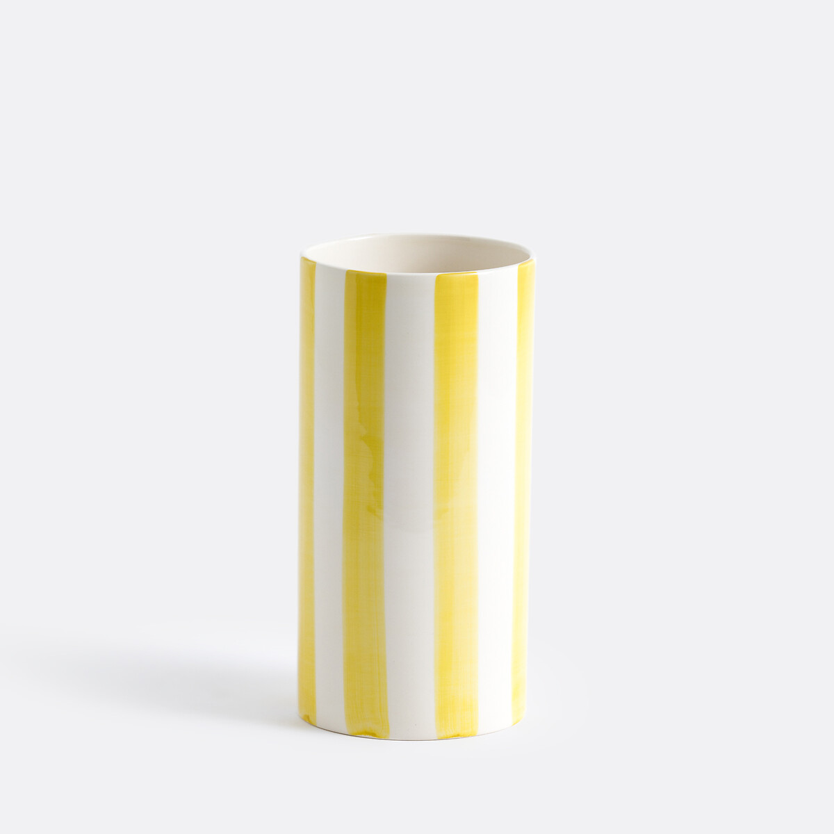 Jaoma Striped Ceramic Vase, H25cm yellow, LA REDOUTE INTERIEURS