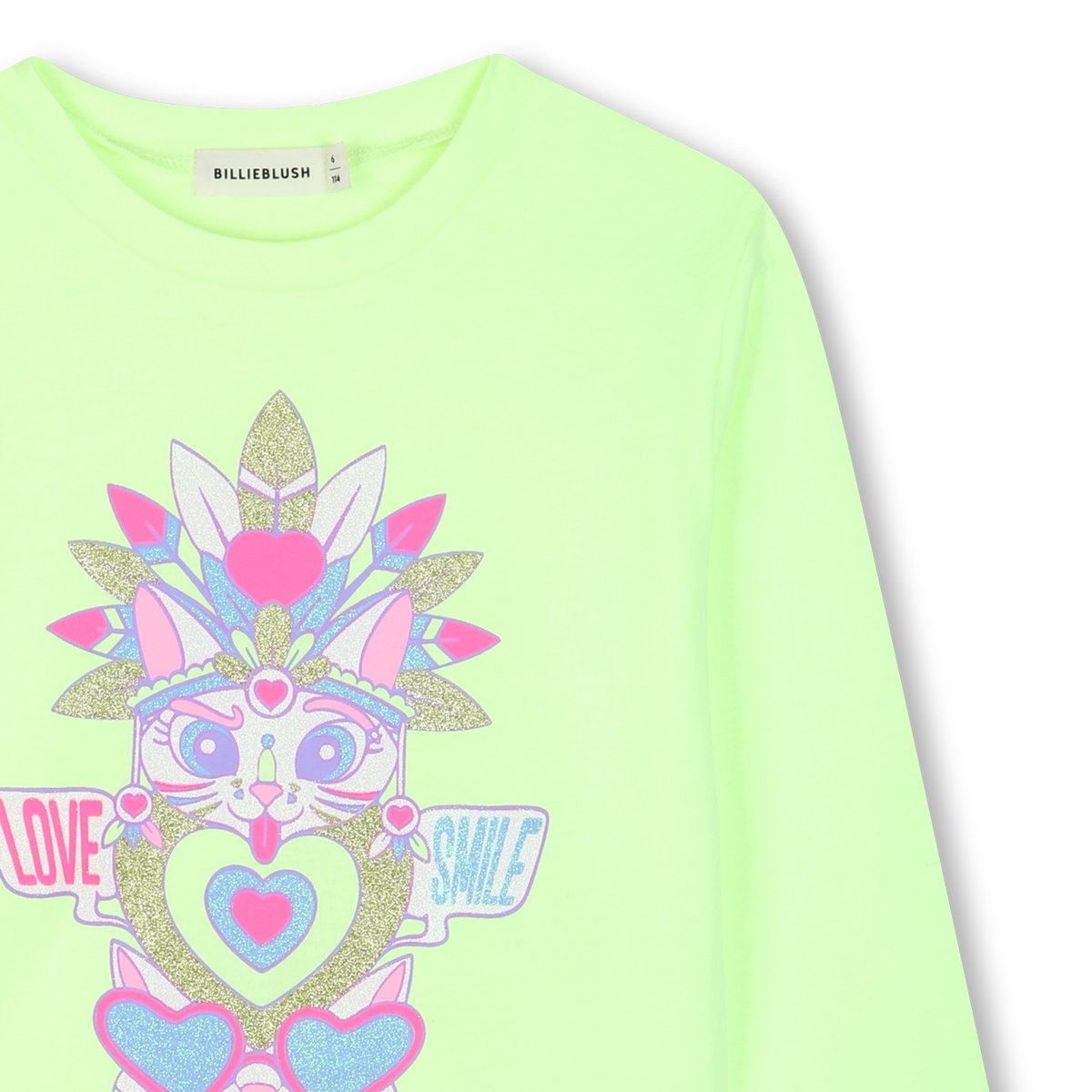 Tee-shirt manches longues green lemon, BILLIEBLUSH