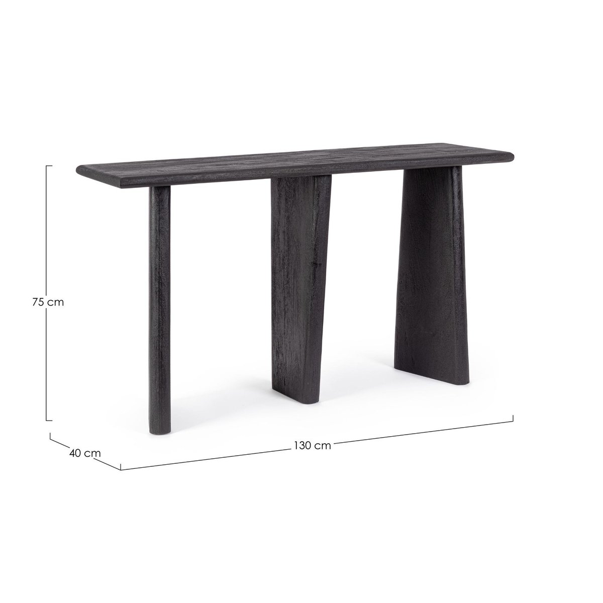 Console en bois de manguier L130 - JUAREZ noir, HELLIN, DEPUIS 1862