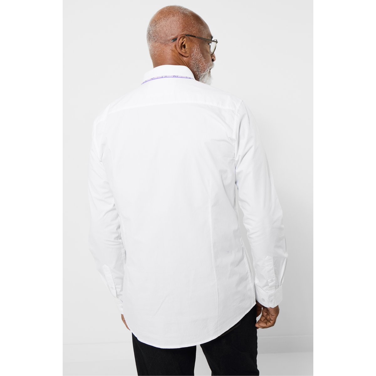 Chemise habillée à col avec finitions contrastées blanc, JOE BROWNS