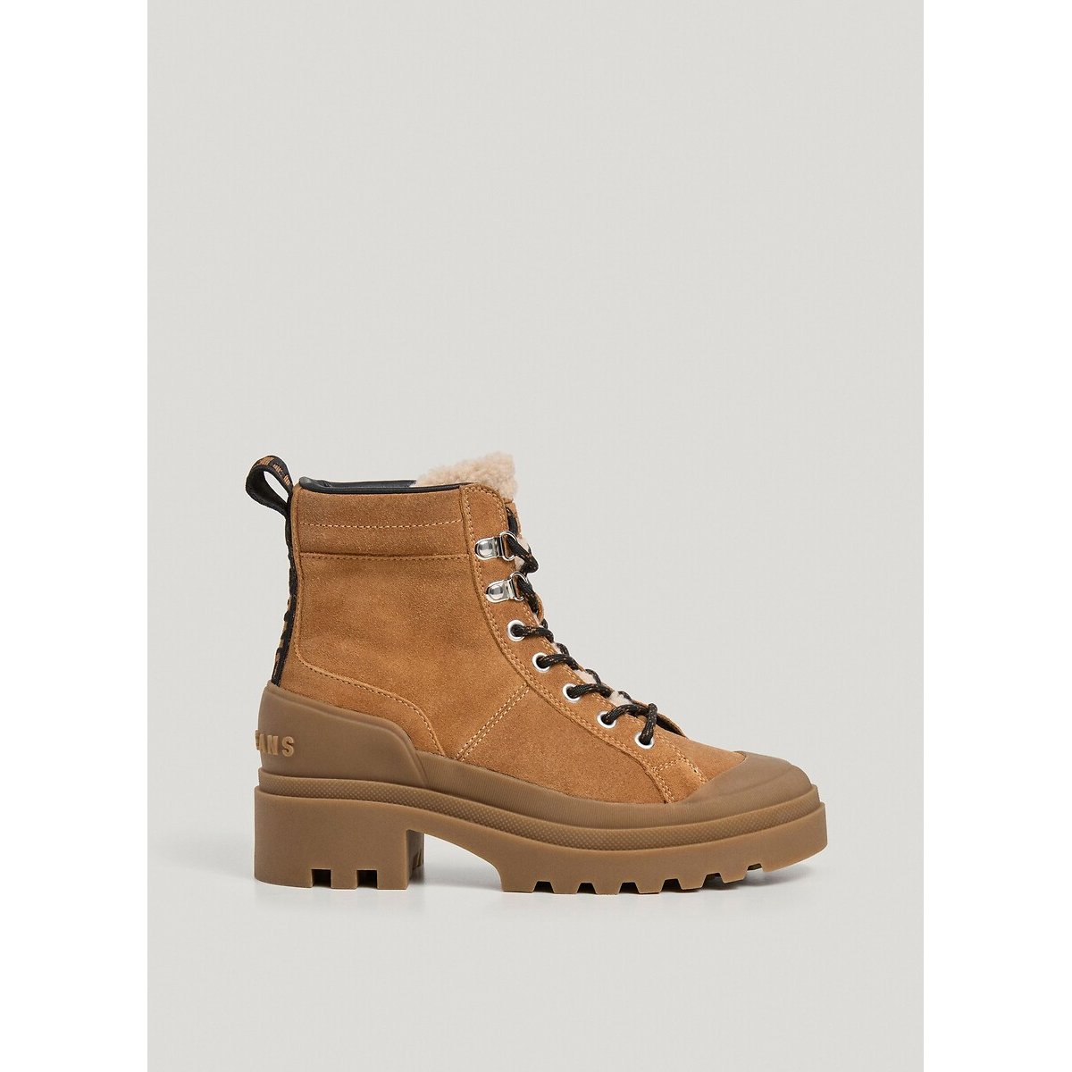 Hale Dune Lace-Up Ankle Boots camel, PEPE JEANS