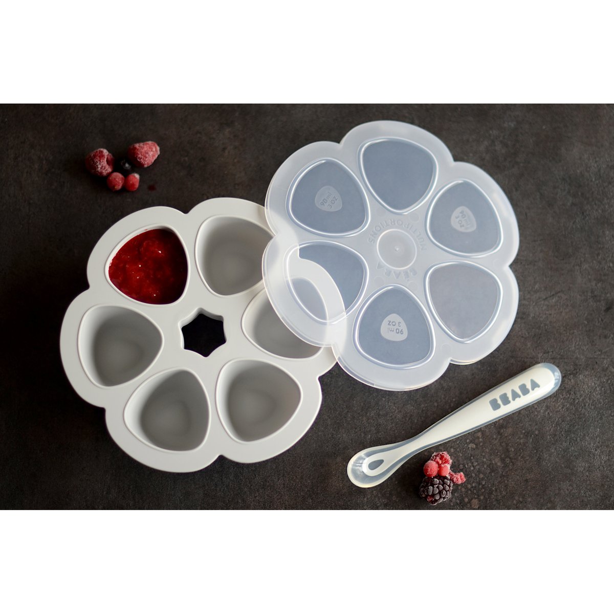 Moule de congélation multi portions 90 ml gris, blanc, BEABA