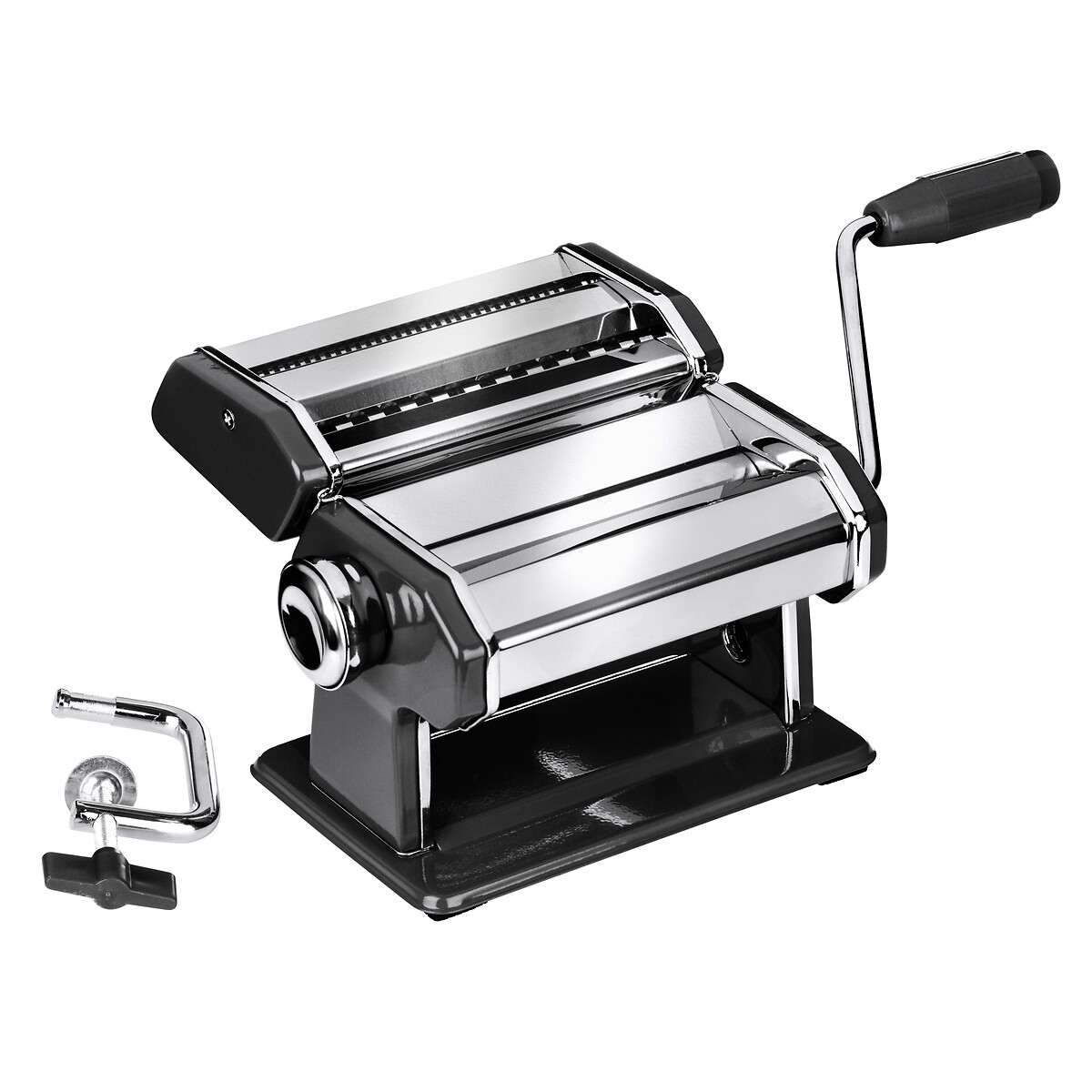Black and Chrome Pasta Machine black, SO'HOME