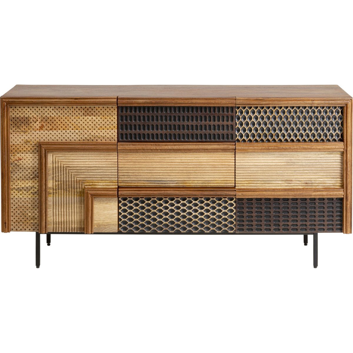 Buffet 3 tiroirs 2 portes en manguier, GINO bois, KARE DESIGN