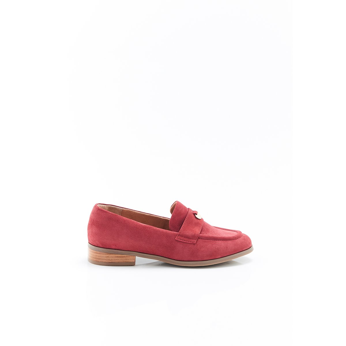 Mocassins avec médaillon rouge marsala, DAMART