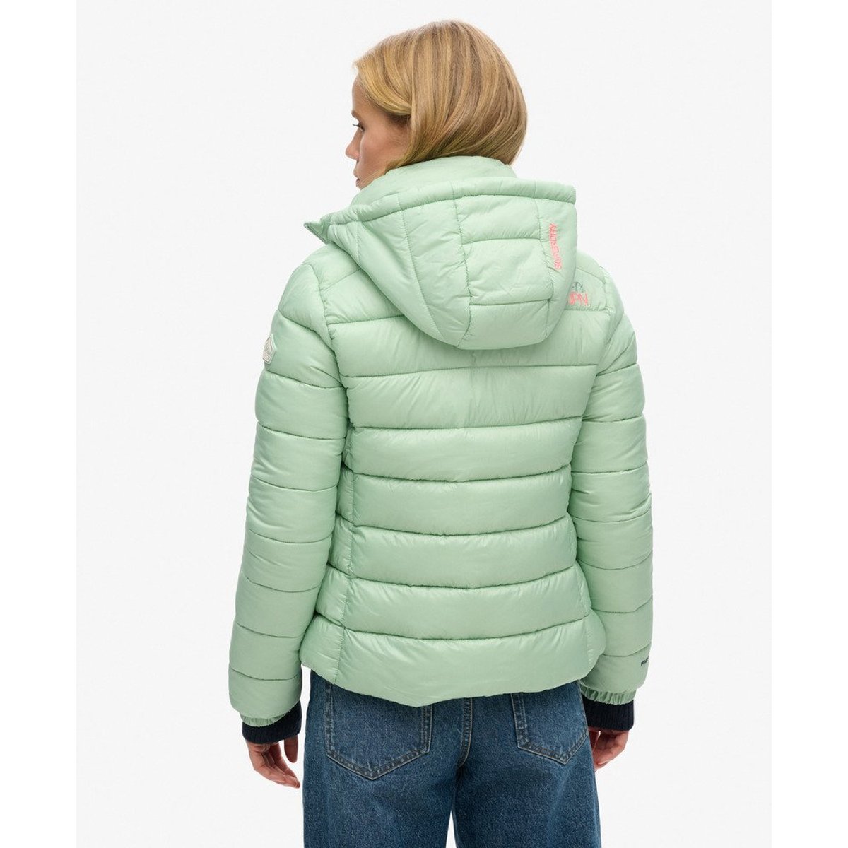 Doudoune à capuche Fuji vert d'eau, SUPERDRY