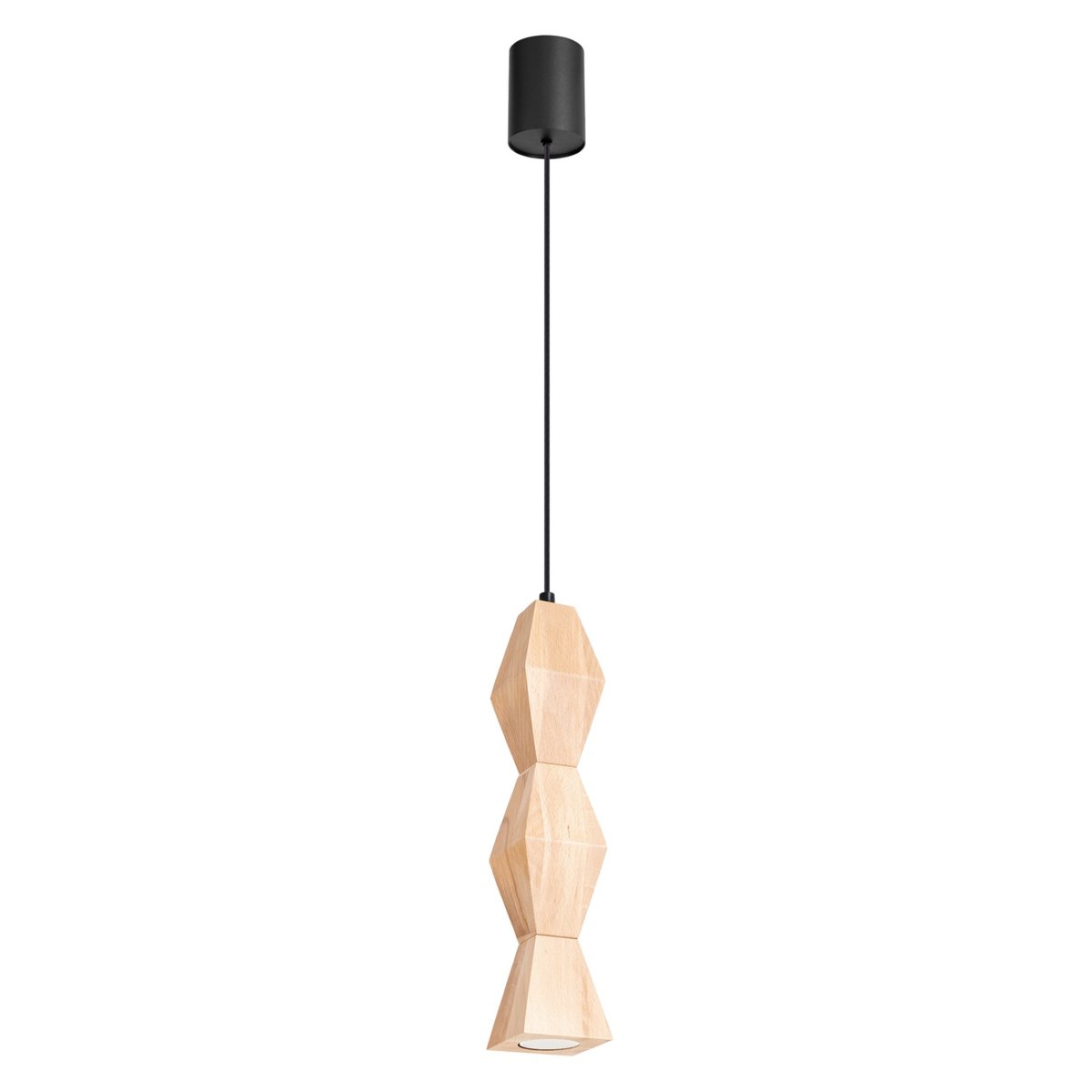 Suspension Bois Naturel GU10 1 Kubbe naturel, EDEN