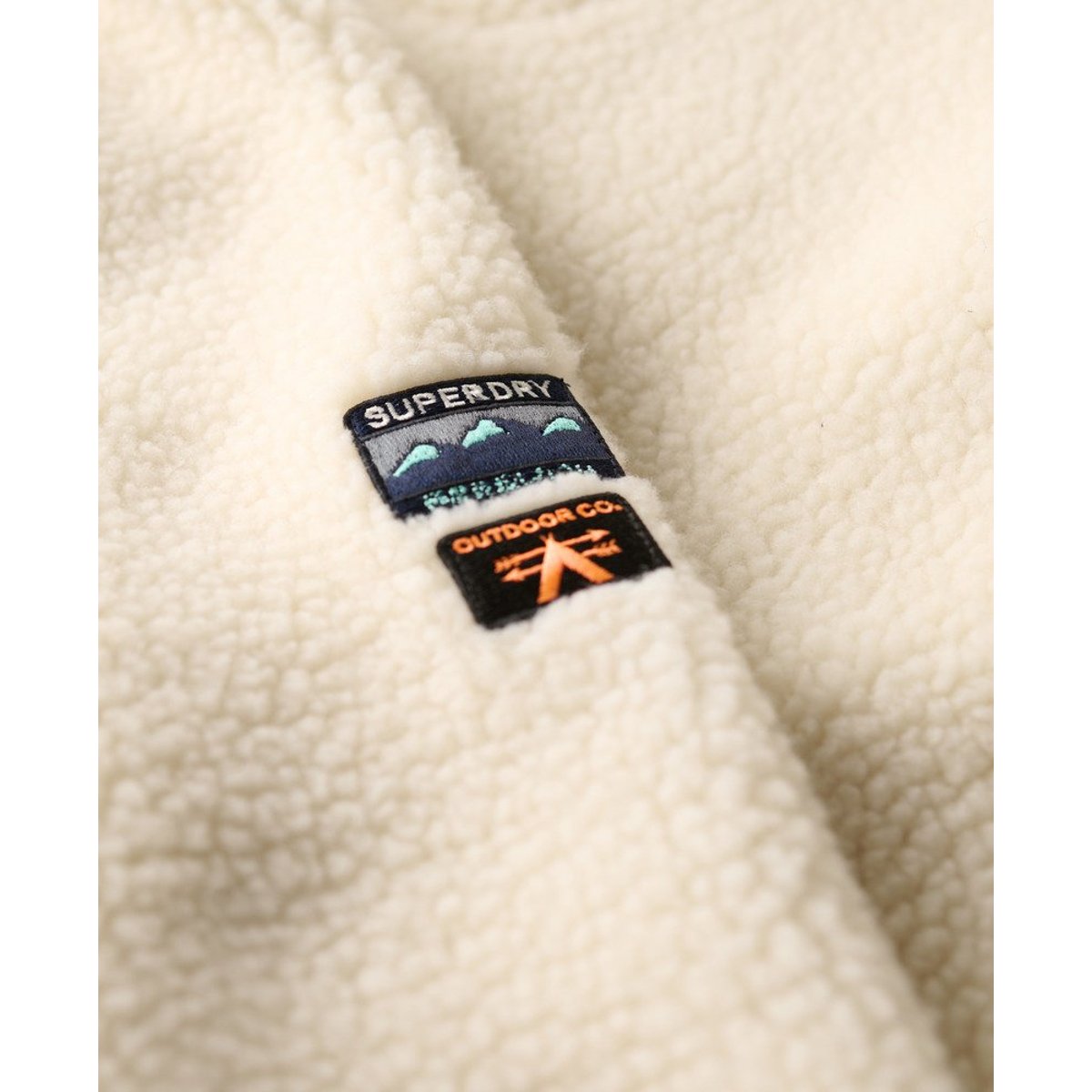 Polaire à demi-fermeture zippée Outdoor écru, SUPERDRY