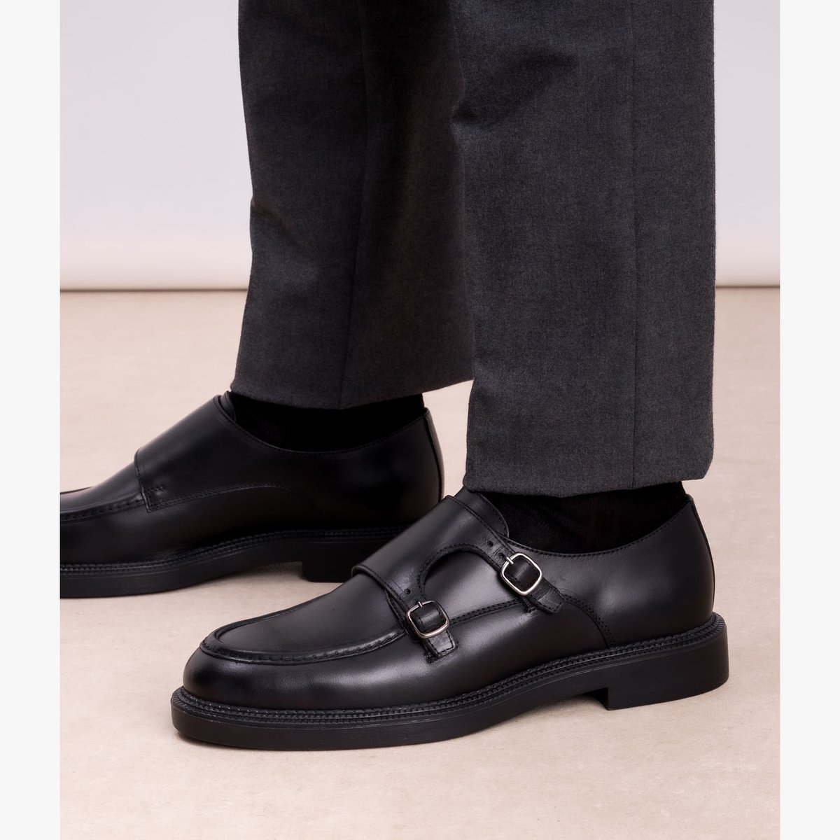 Derby en cuir ALEC noir, BOCAGE