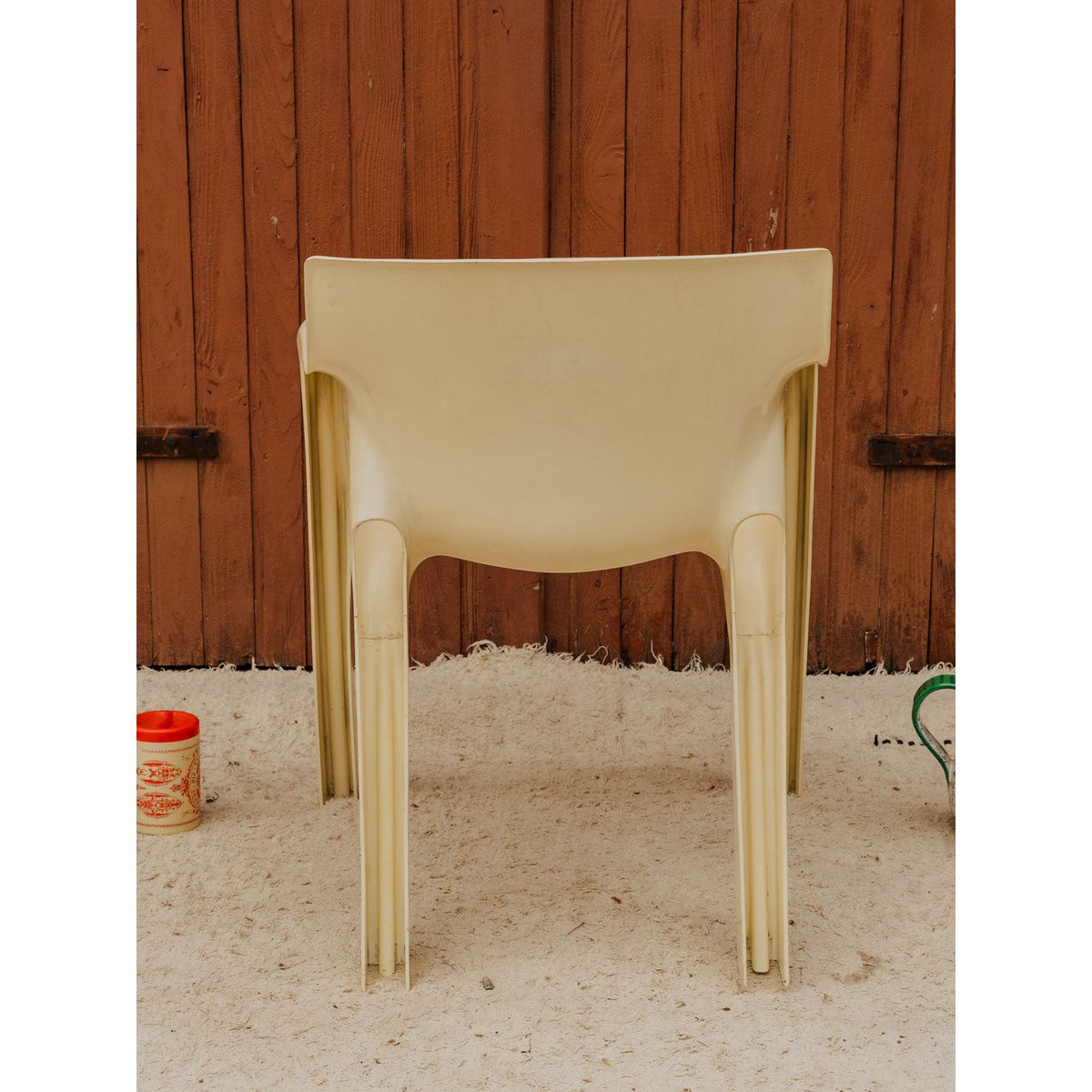 Fauteuil en plastique blanc Jakob N°1424 - Bon état blanc, DEBONGOUT
