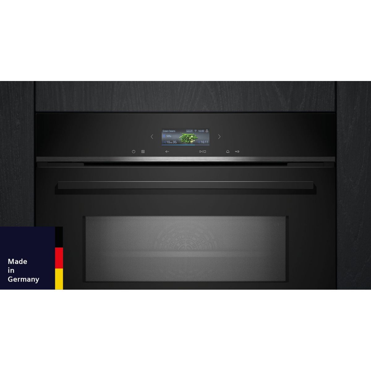 Four encastrable CM724G1B1 iQ700 - Compact 45cm, Combiné Micro-ondes, Nettoyage HumidClean, Wifi couleur unique, SIEMENS