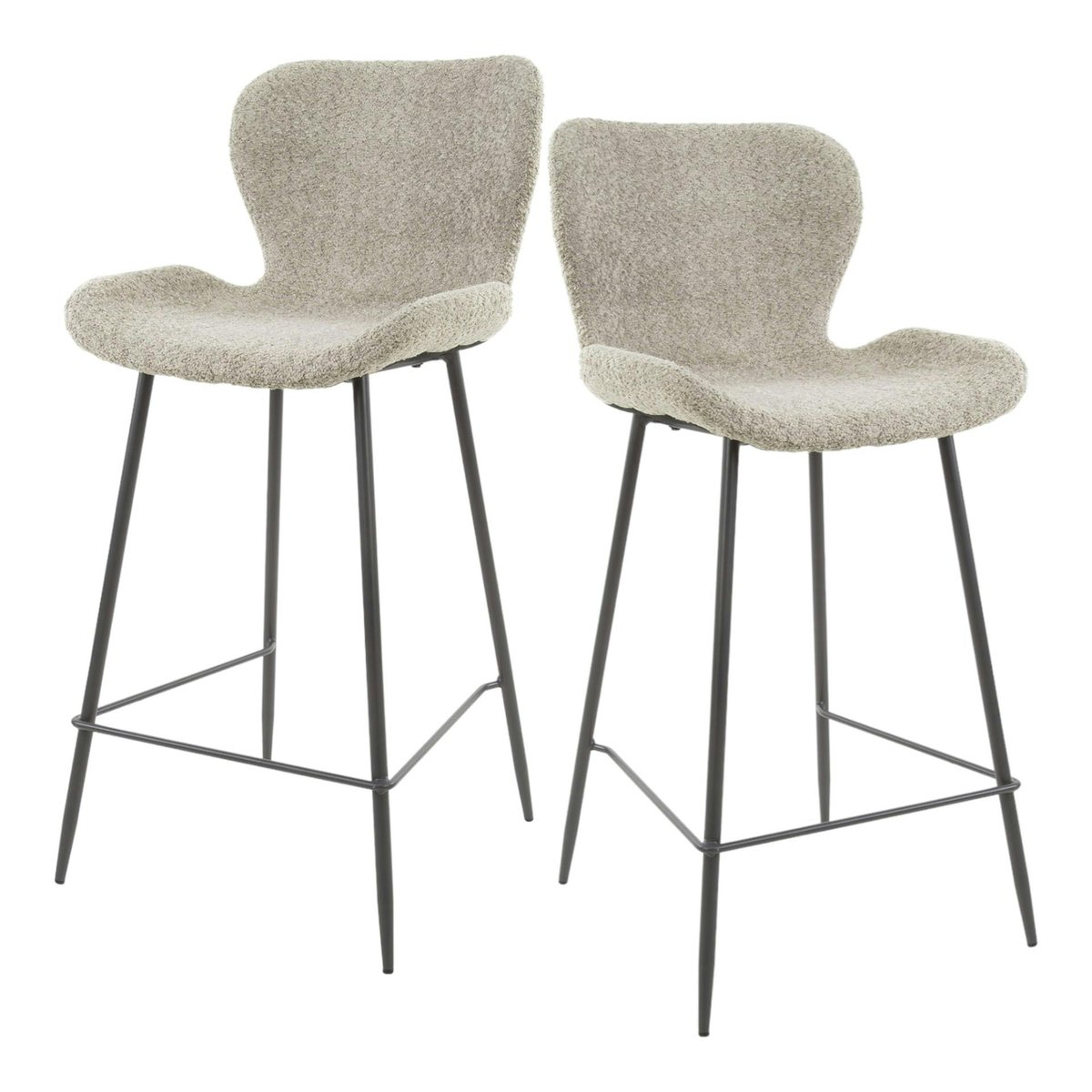 Chaise de bar moderne (lot de 2) MELBOURNE beige, PIER IMPORT