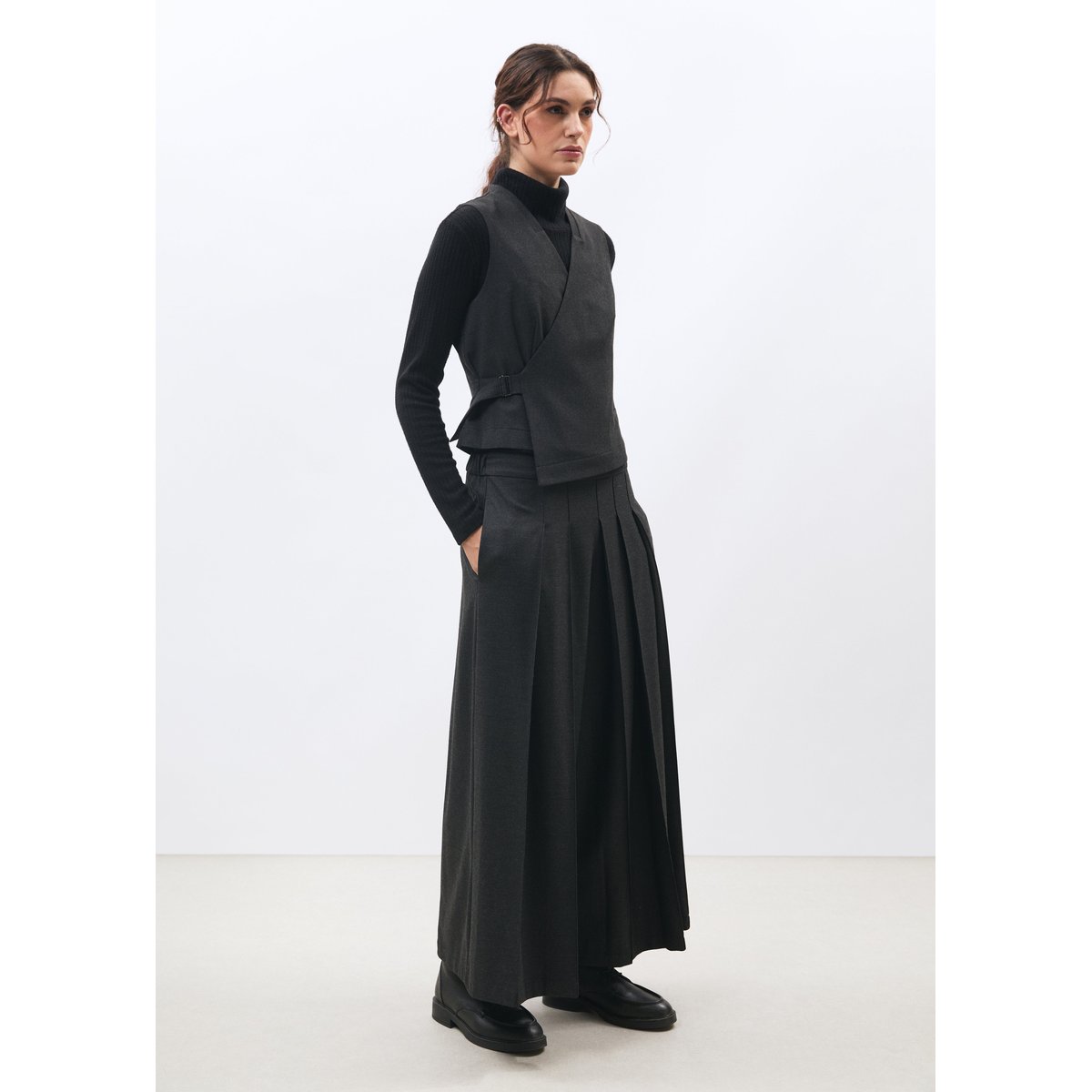 Gilet cache-cœur anthracite, HUMILITY