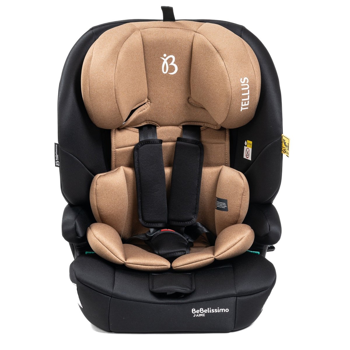Siège auto bébé I-size - 76 -150cm - Tellus - de 9 à 36 kg, 15 mois à 12 ans -beige beige, BEBELISSIMO J'AIME