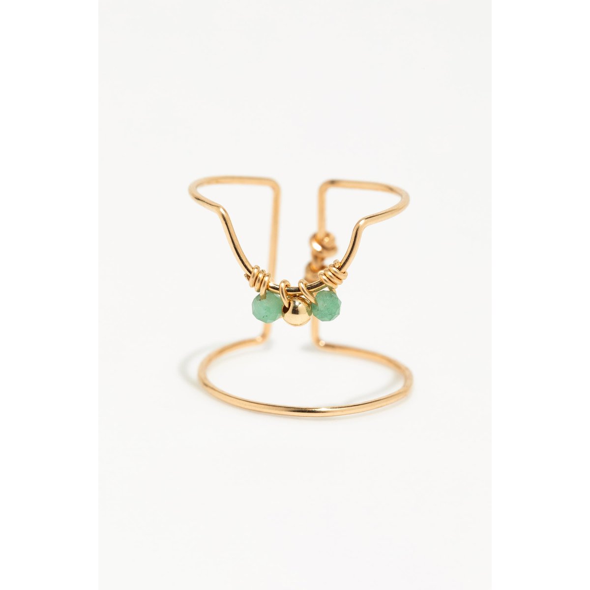 Bague d'ongle Tissage - Émeraude émeraude, YAY PARIS