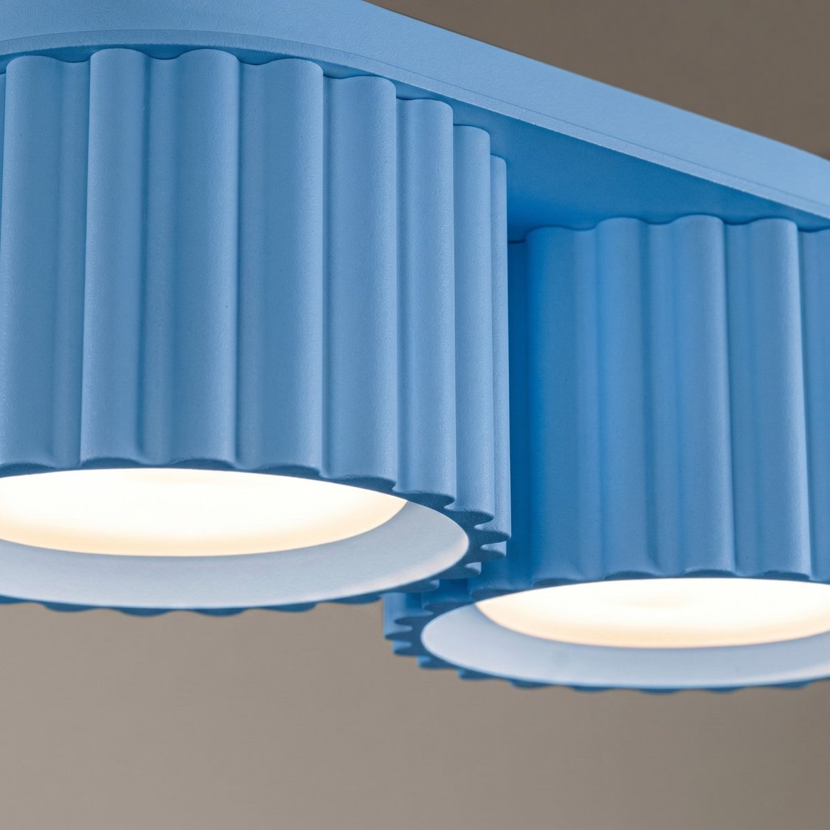 Plafonnier Aluminium Bleu Gx53 2 AURA bleu, EDEN