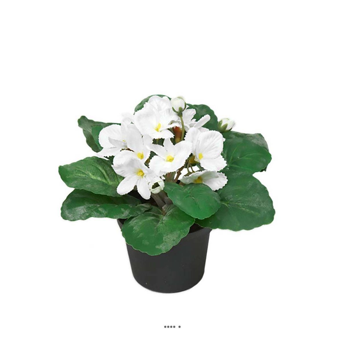 Saint Paulia artificiel en pot H 16 cm crème, ARTIFICIELLES