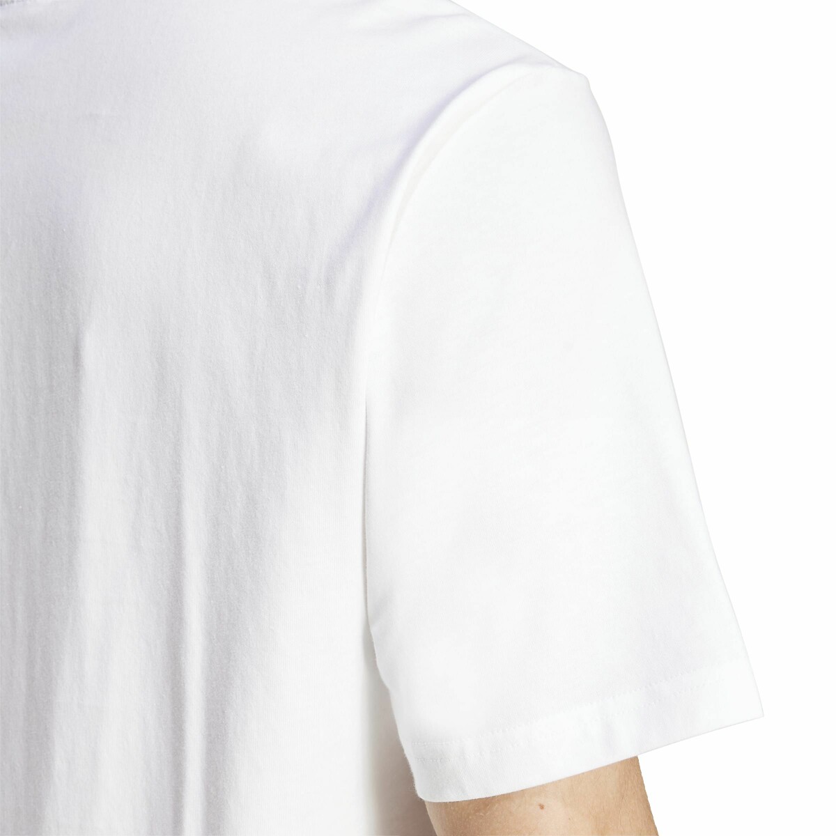 T-shirt a maniche corte con logo Essentiel Linear bianco, ADIDAS SPORTSWEAR