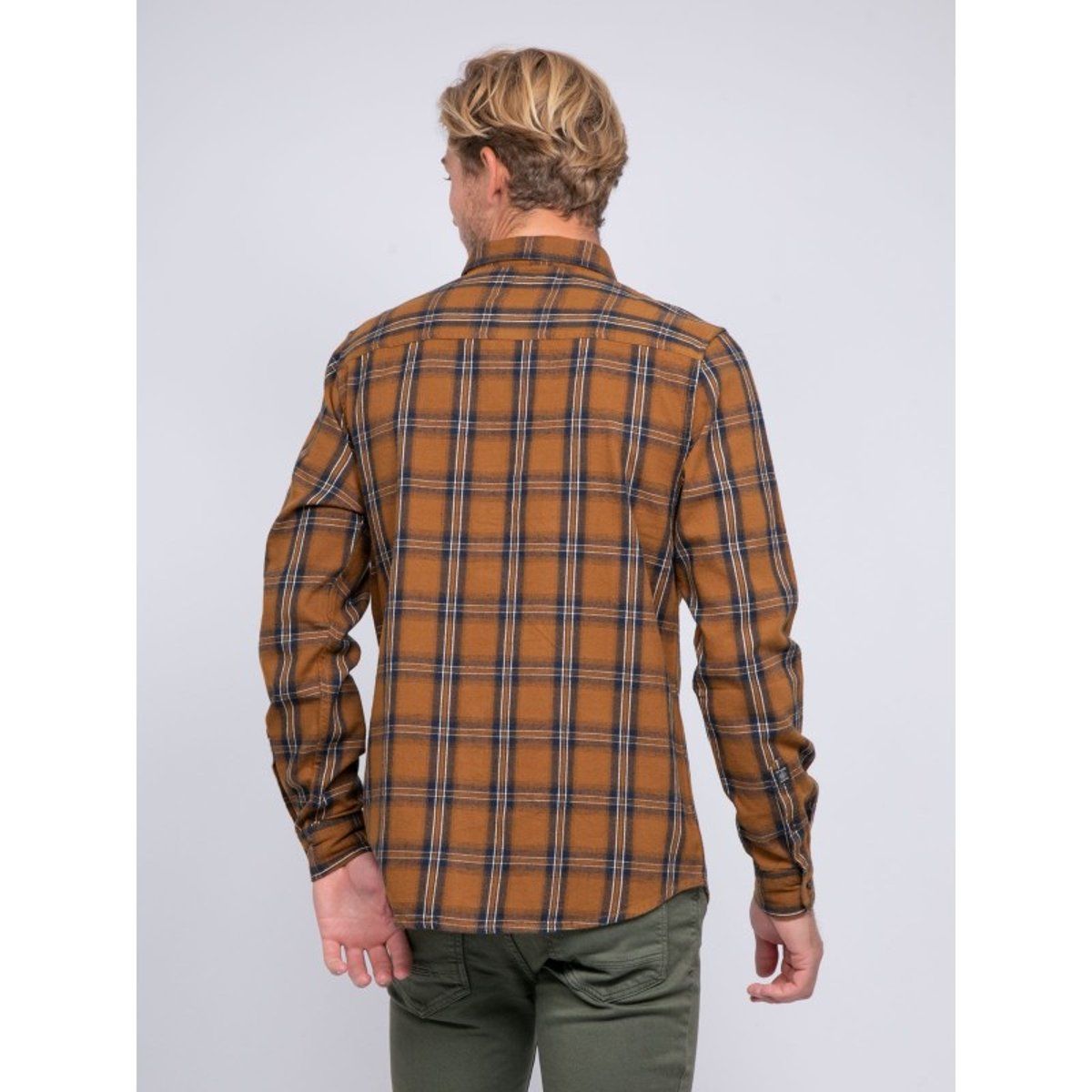 Chemise Manches Longues Carreaux Toriko marron, RITCHIE
