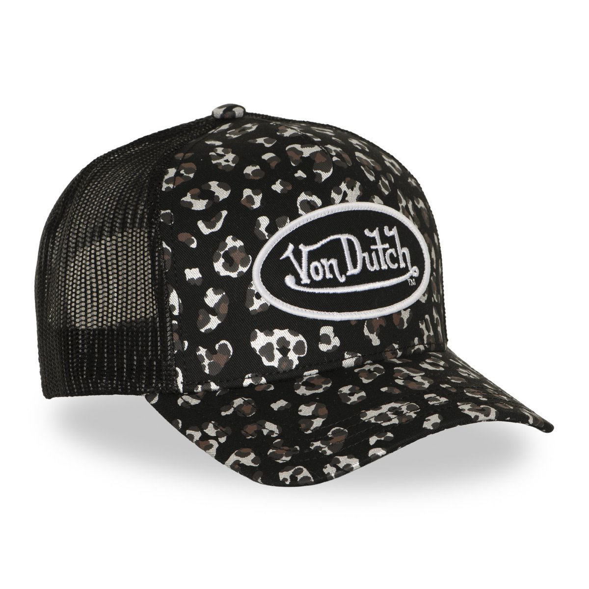 Casquette trucker FOIL noir/marron/argent/blanc, VON DUTCH