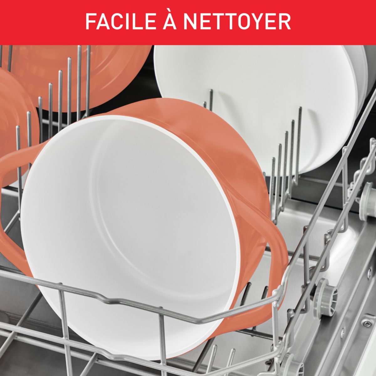 Cocotte AIR SOFT LIGHT 24 cm Terra cotta couleur unique, TEFAL
