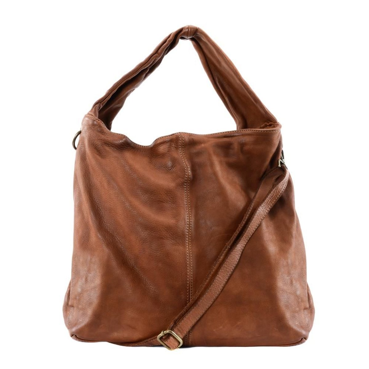 Sac à main en cuir vintage italien MISS BARDOT cognac, OH MY BAG