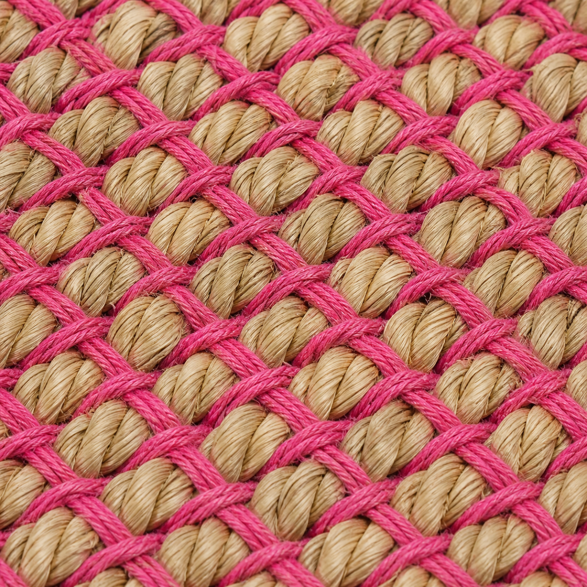 Tapis en jonc de mer et coton PROVENCA orange, THE DECO FACTORY