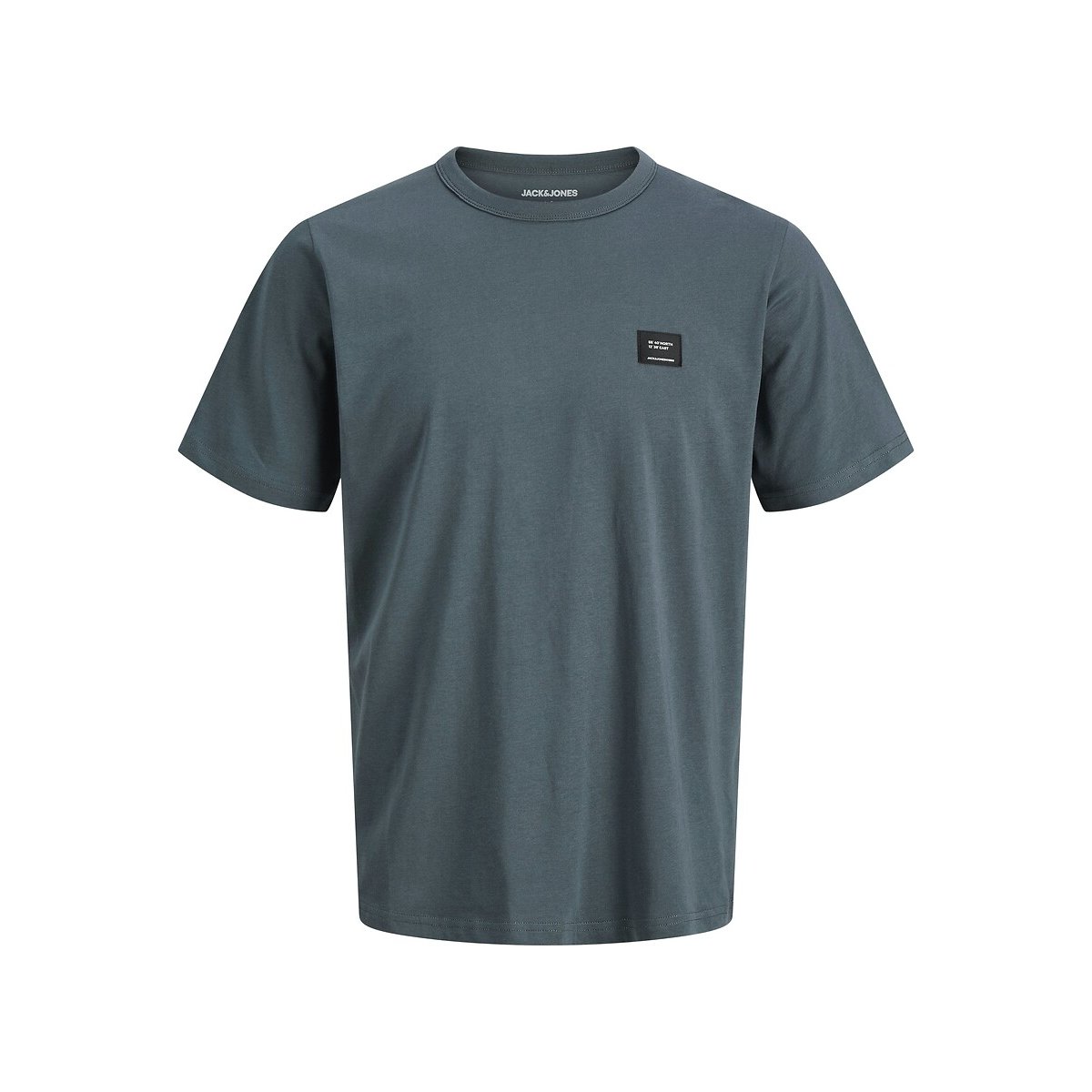T-shirt de manga curta com gola redonda, CLEVELAND azul-acinzentado, JACK & JONES