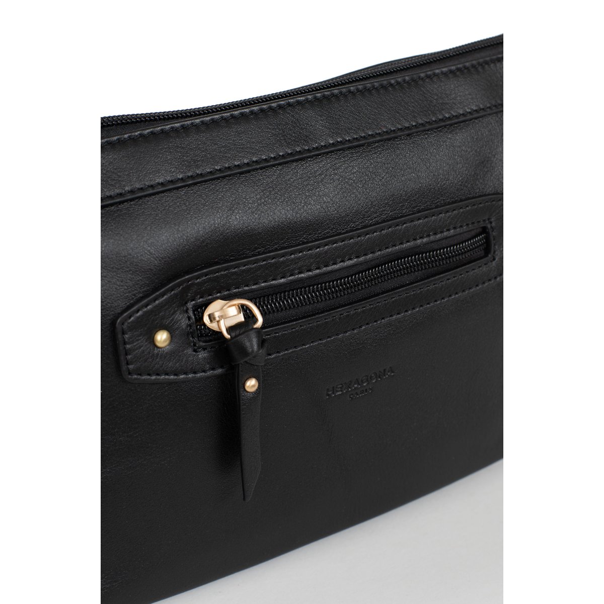Sac porté épaule 1 anse TAIMA noir, HEXAGONA