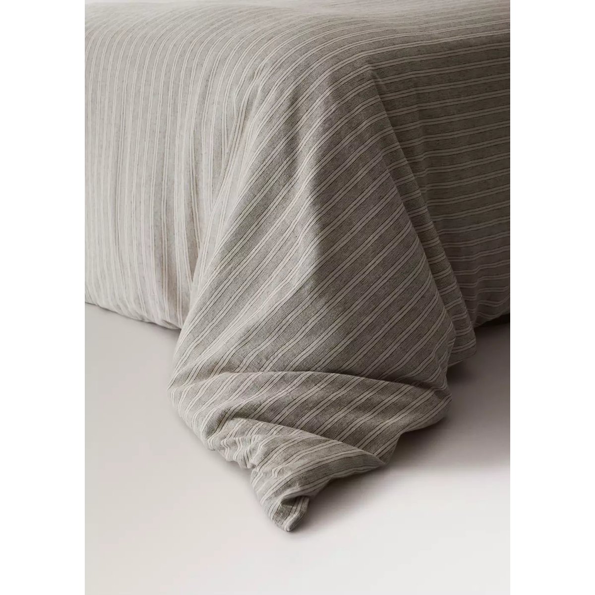 Housse de couette lin et coton Lit 150/160 cm sable, MANGO HOME