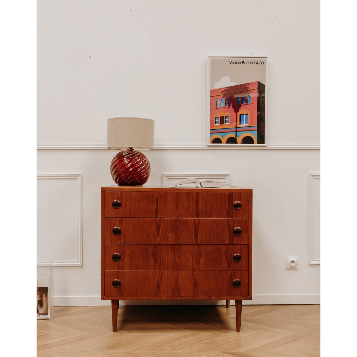 Grande commode scandinave Olga N°314 - Bon état bois, DEBONGOUT