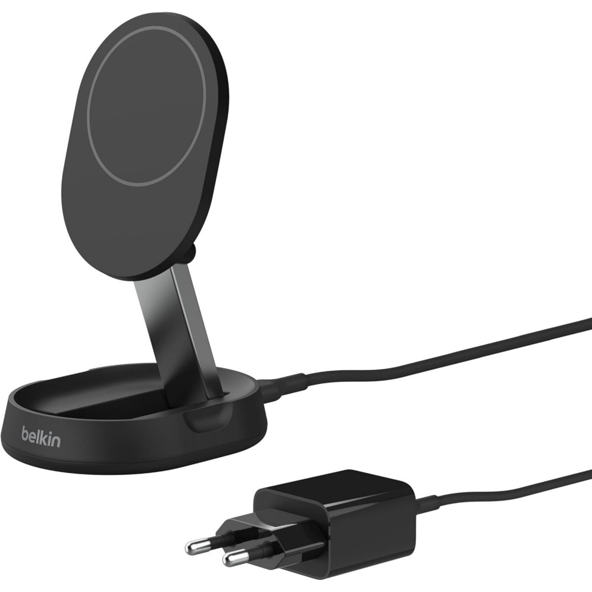 Chargeur induction support recharge 15W 2 en 1 pliable couleur unique, BELKIN