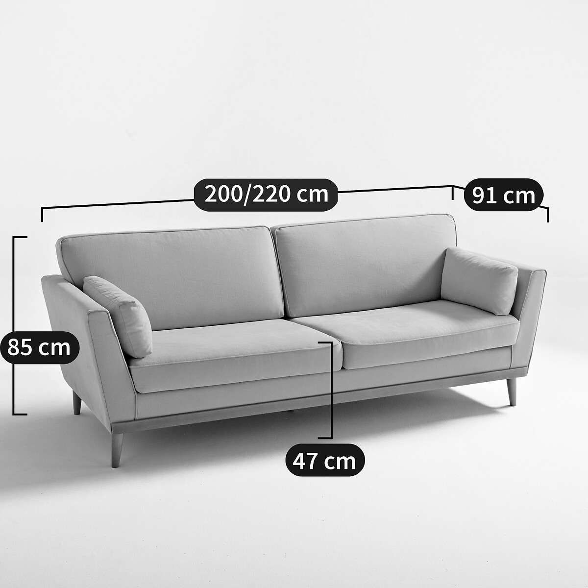 Sofa aus Baumwolle und Polyester, 3- und 4-Sitzer, Tasie grüner eukalyptus, LA REDOUTE INTERIEURS