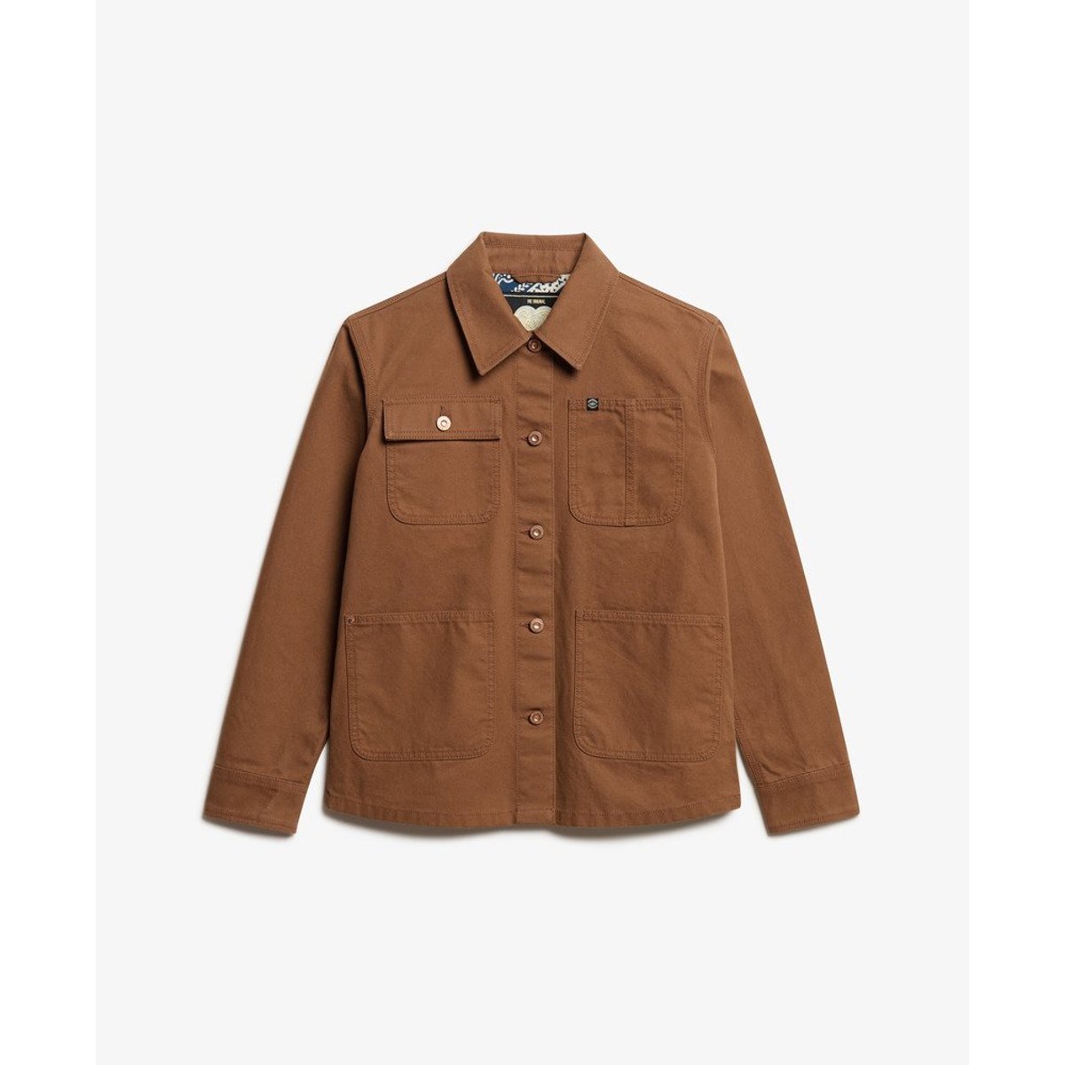 Veste brodée Chore marron bison, SUPERDRY