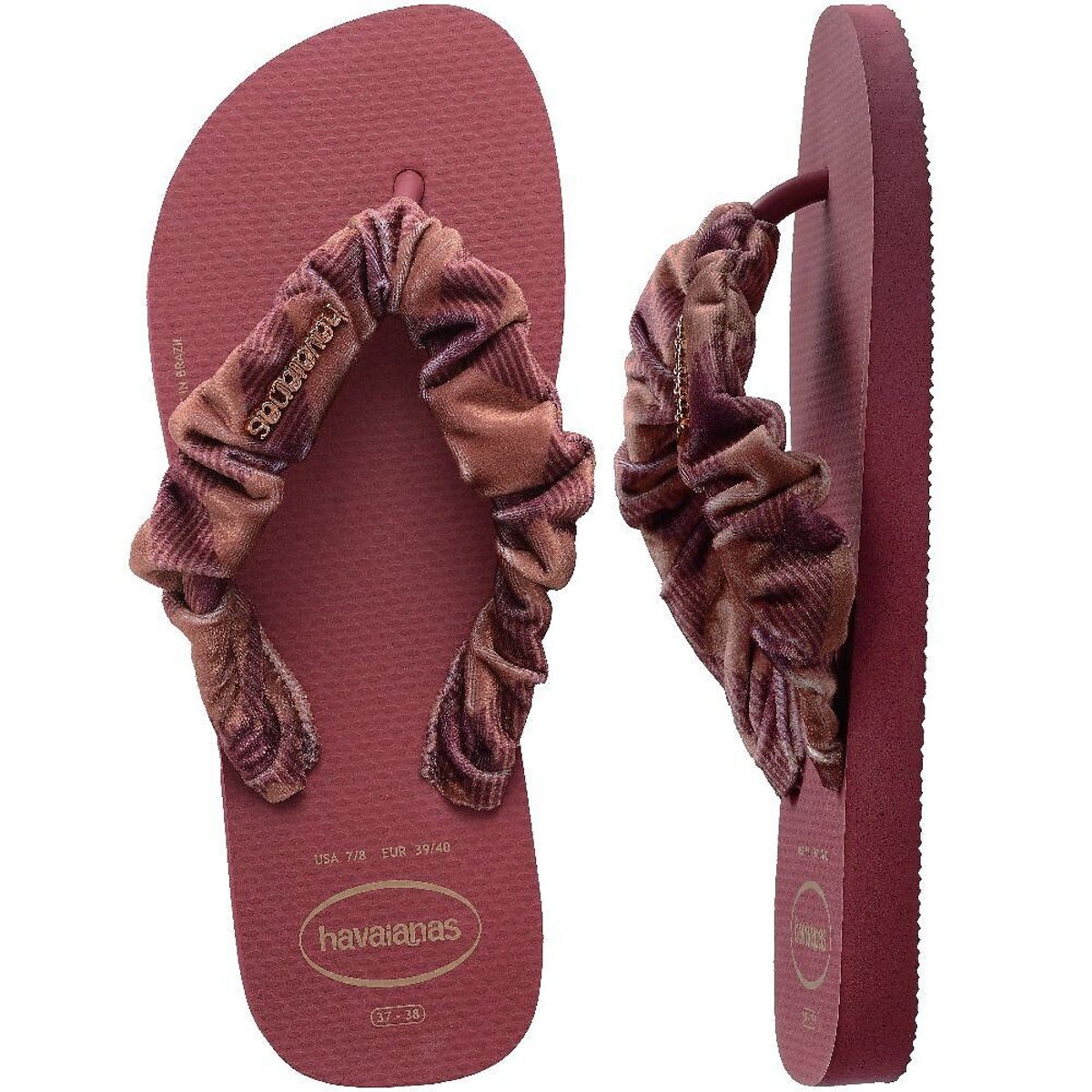 Tongs TOP SCRUNCHIES bordeaux, HAVAIANAS