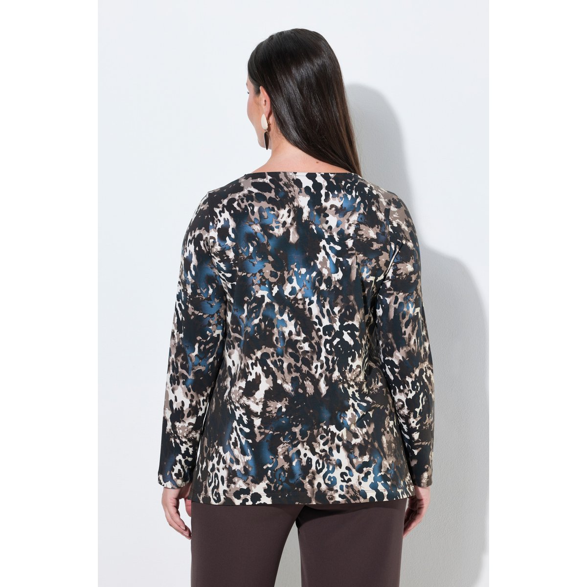 T-shirt en coton Pima acajou, ULLA POPKEN