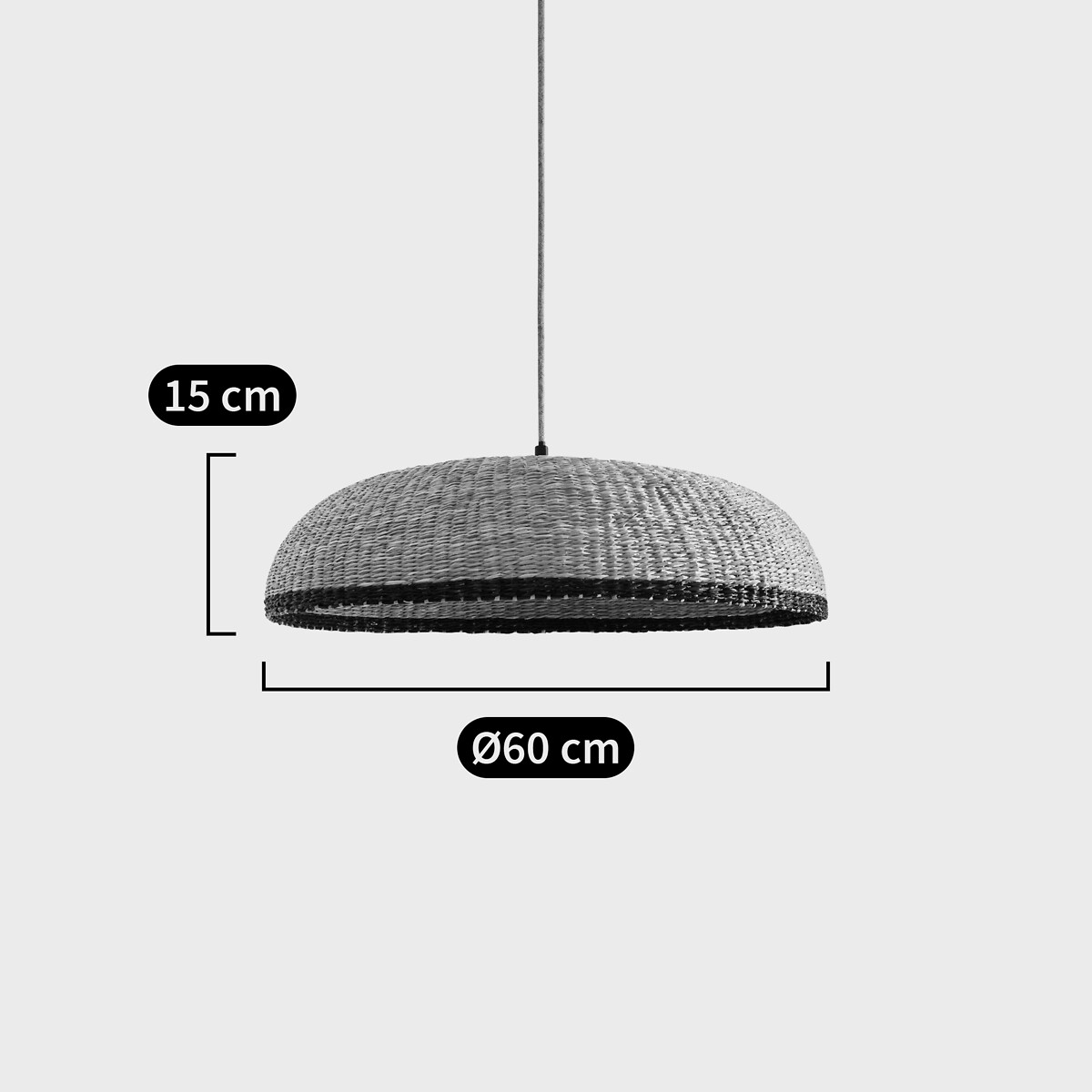 Lampadario vimini Ø60 cm, Jutlo naturale  , LA REDOUTE INTERIEURS
