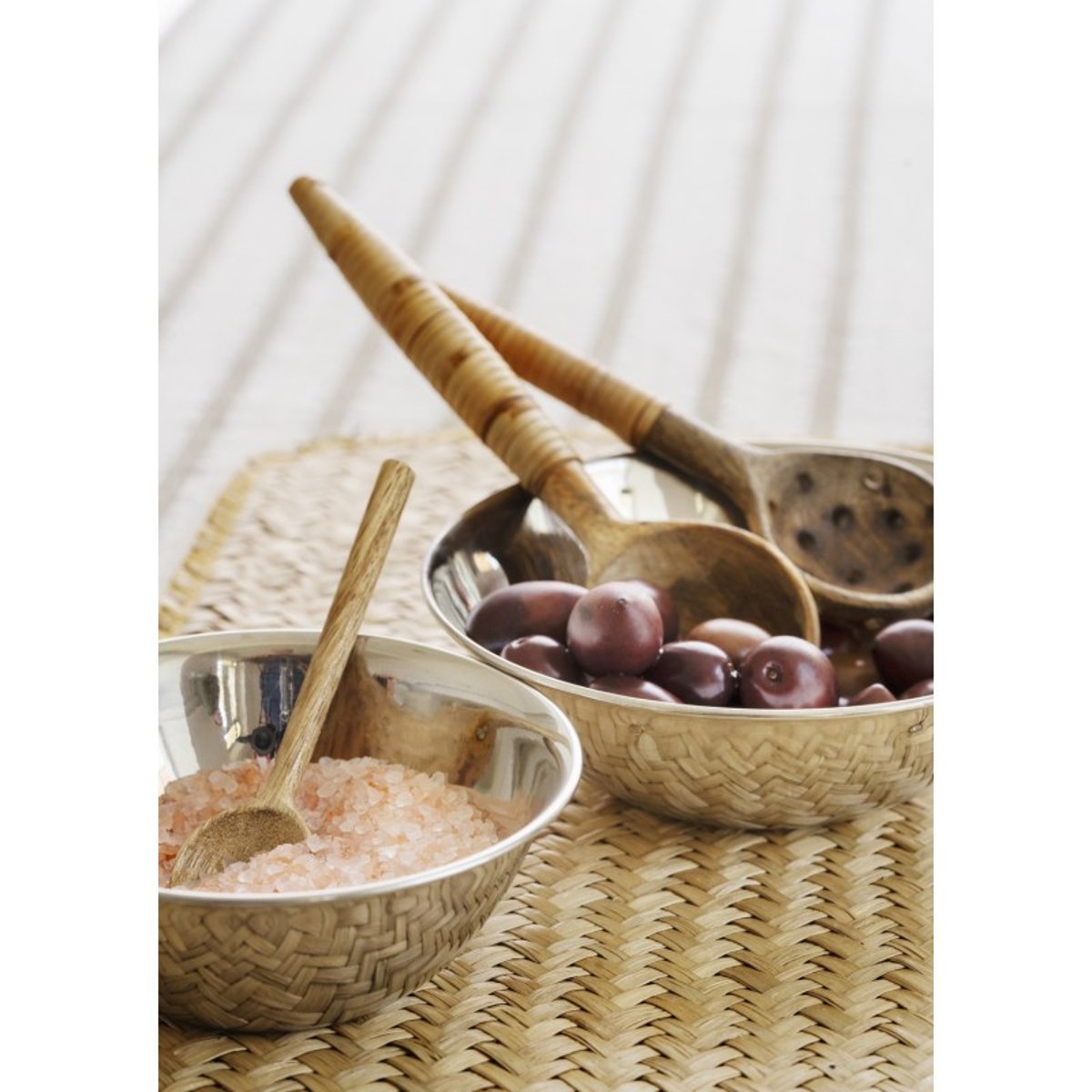 Set de table rond seagrass tressé beige, MADAM STOLTZ
