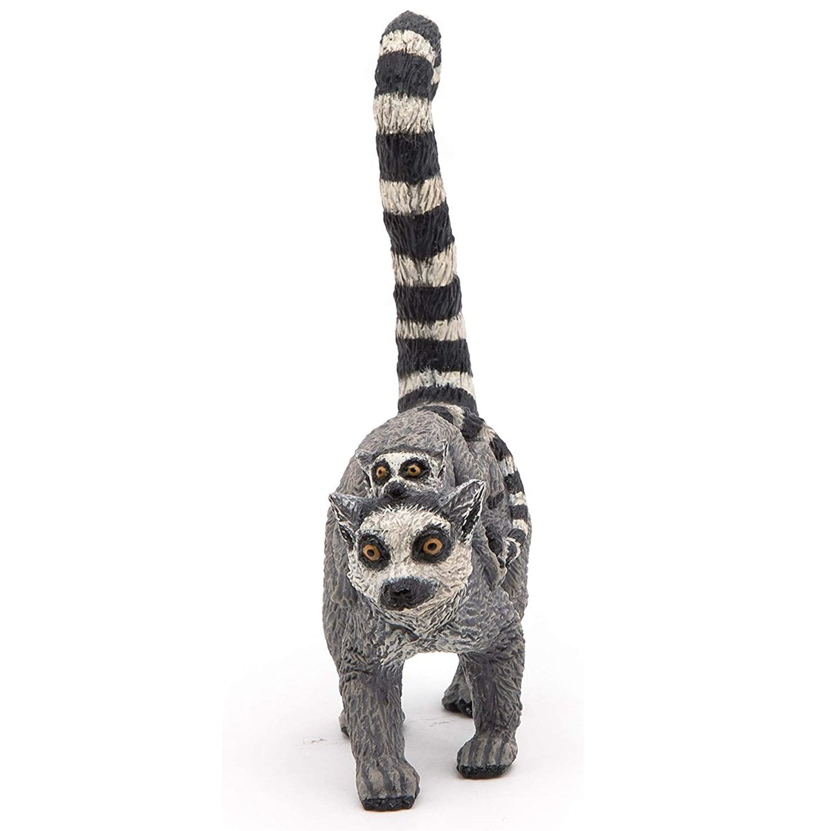 Figurine Lémurien et son bébé gris, PAPO