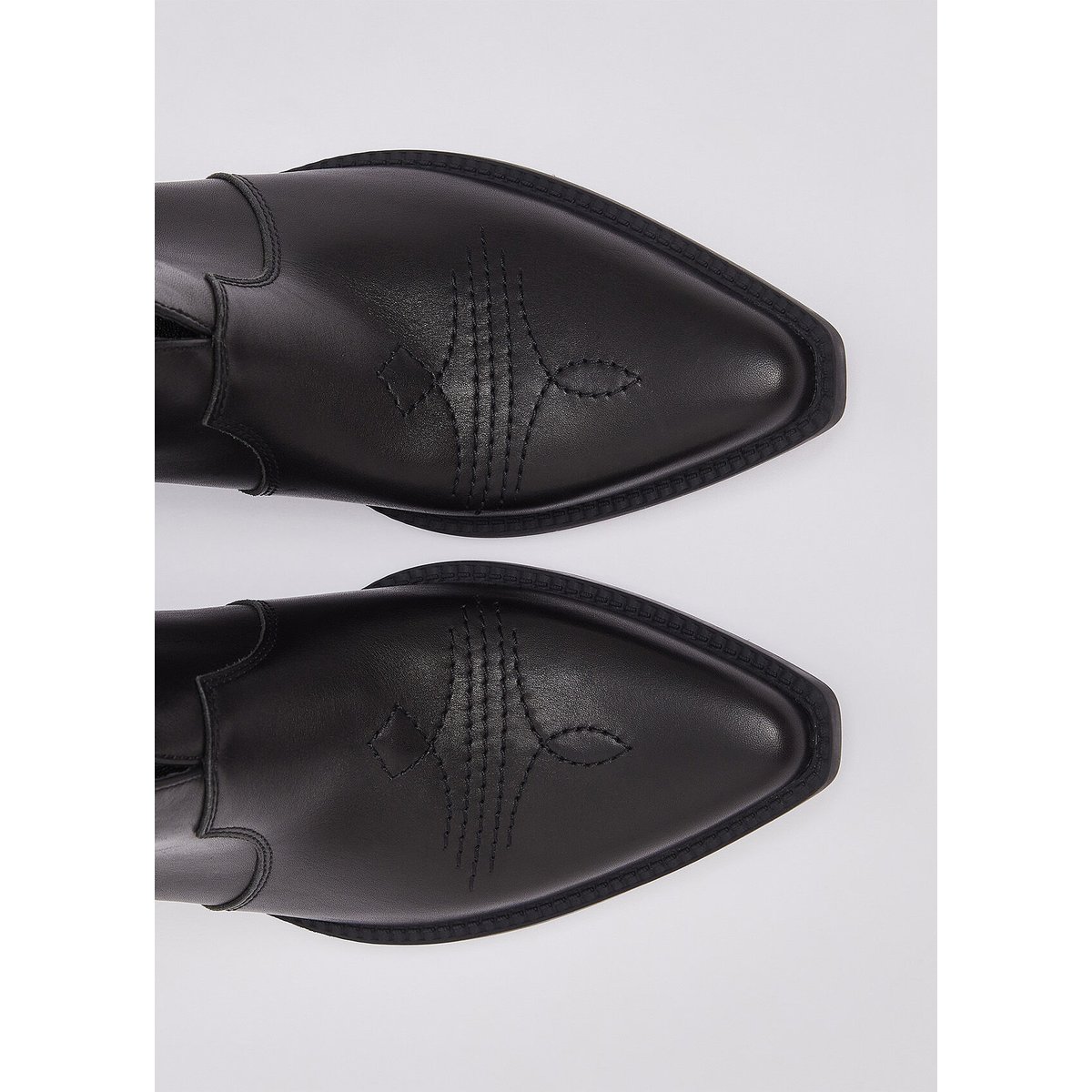 Bottines western en cuir noir, LIU JO