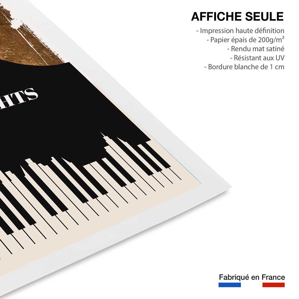 Poster new york jazz night affiche seule, HEXOA