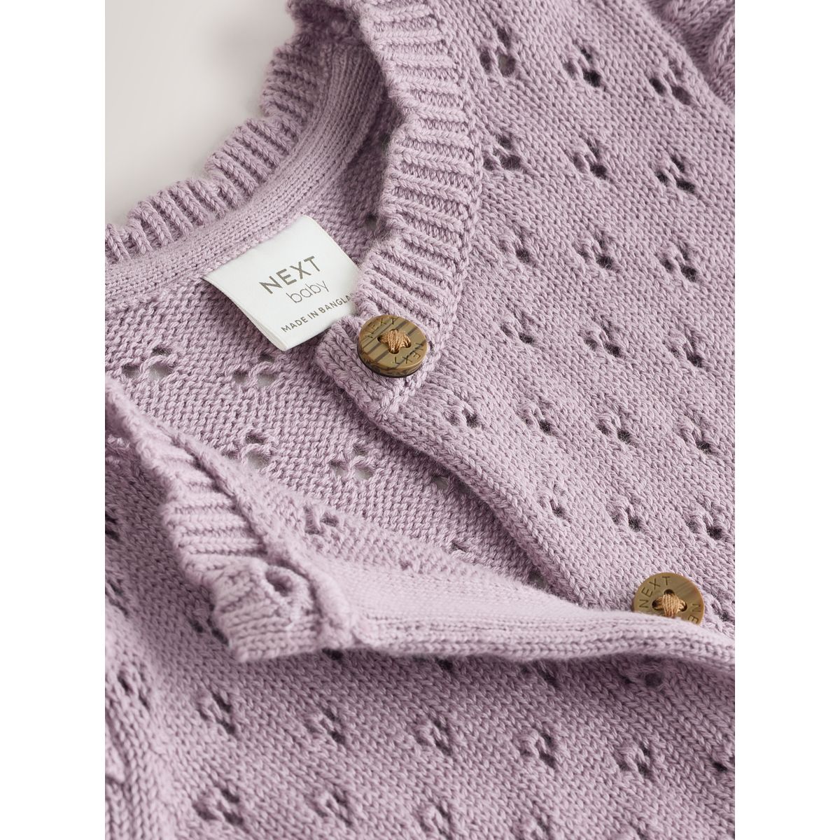 Robe bébé en maille pointelle lilas, NEXT