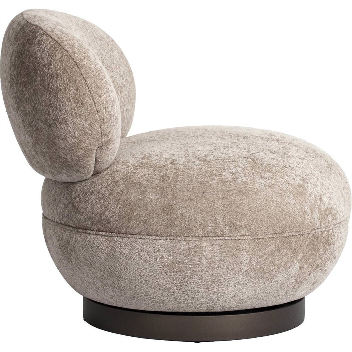 Fauteuil lounge pivotant ignifugé sable, RECOLLECTION