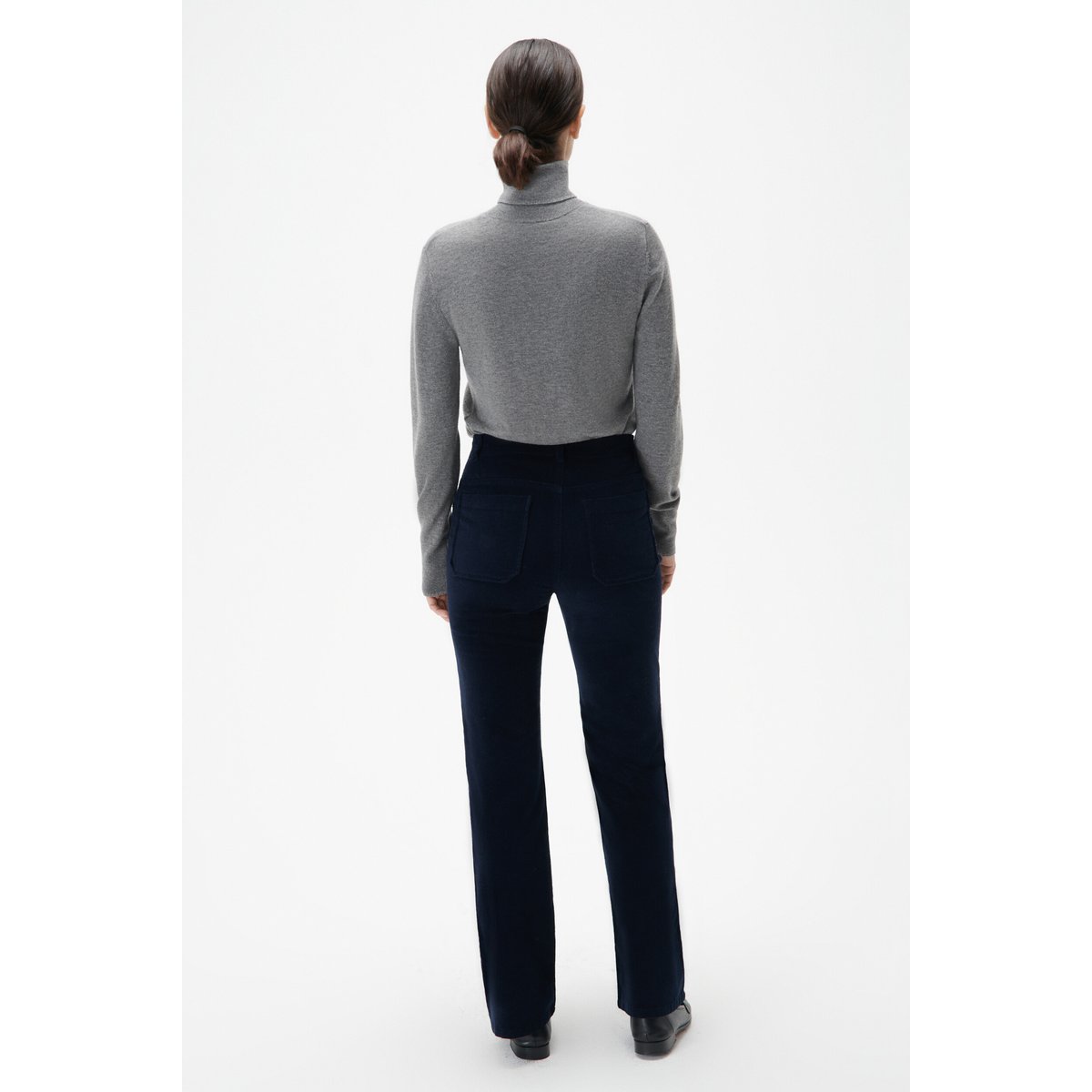 Pantalon bootcut velours PELLEY bleu marine, CAROLL