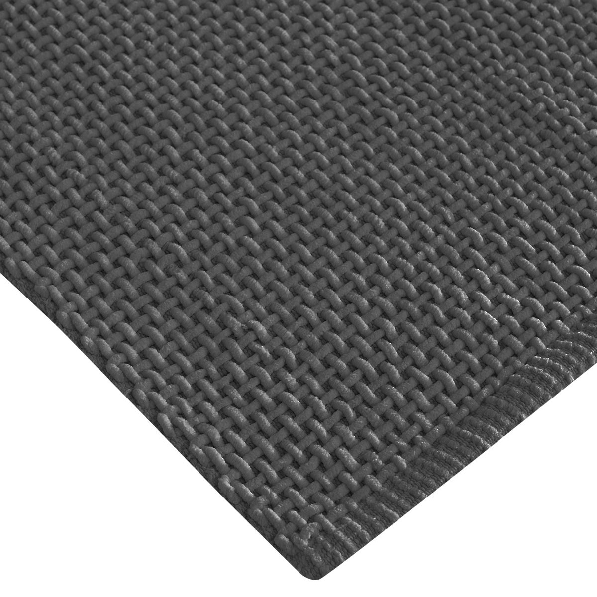 Tapis de bain et descente de lit TRECCIA anthracite, SENSEI MAISON